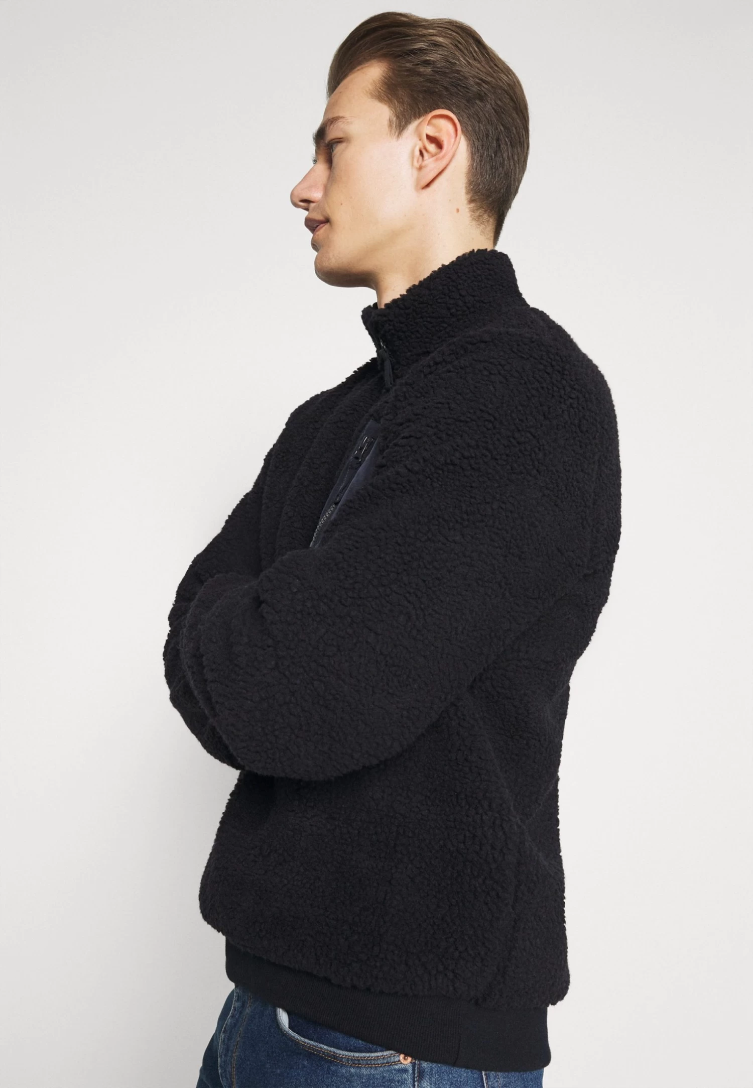 Pier One Fleece Trui - Dark Blue 4 Pier One Fleece Trui - Dark Blue - Afbeelding 4