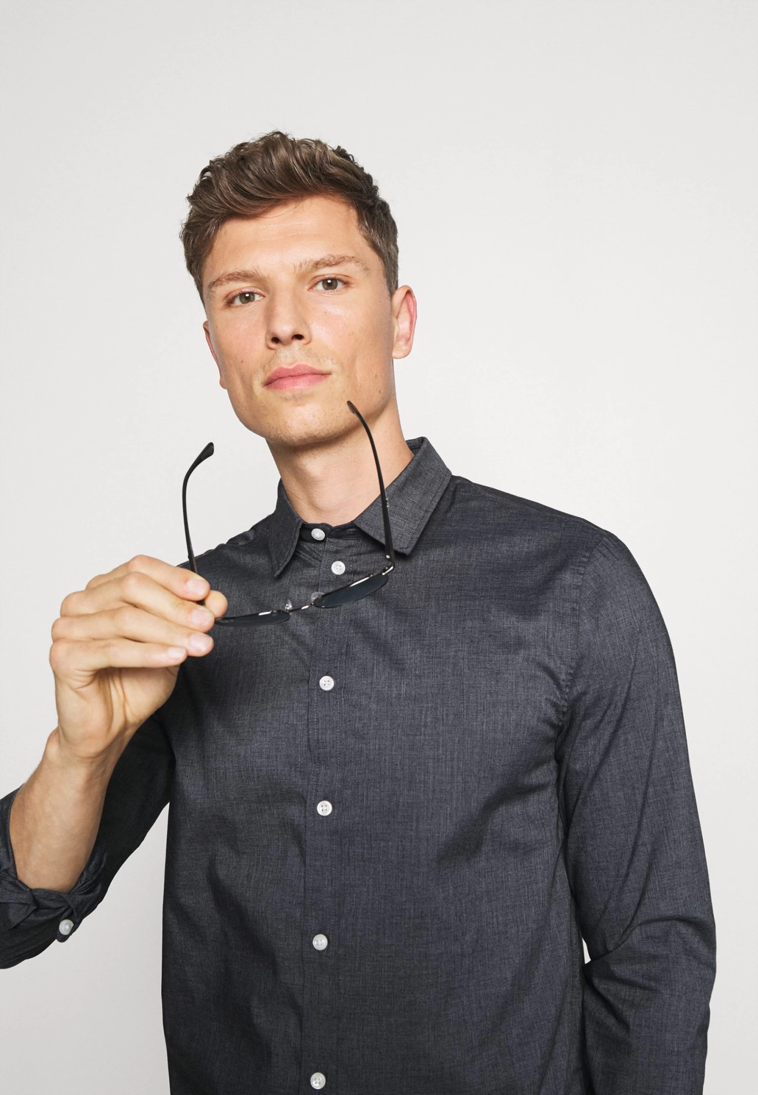 Pier One Overhemd -Blue Grey 1 Pier One Overhemd -Blue Grey