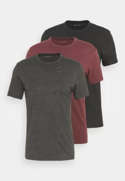 Pier One 3 Pack - T-Shirt Basic - Black/Mottled Dark Grey/Bordeaux 14 Pier One 3 Pack - T-Shirt Basic - Black/Mottled Dark Grey/Bordeaux -Pier One 3a3d359b577841e6a576172d8b53126f scaled