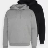 Pier One 2 Pack - Hoodie - Black/Mottled Grey