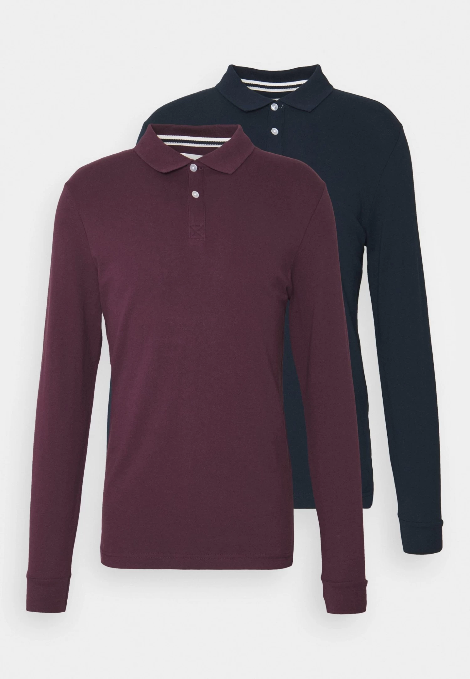 Pier One 2 Pack - Poloshirt - Bordeaux/Dark Blue 1 Pier One 2 Pack - Poloshirt - Bordeaux/Dark Blue