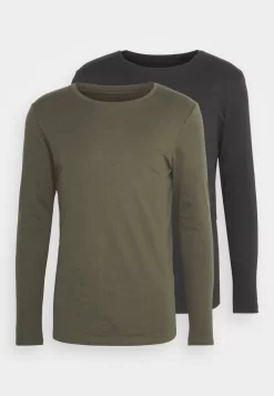 Pier One 2 Pack - Longsleeve - Black/Khaki -Pier One 53fb57fe09314c7597291e1ba0dccb89 scaled