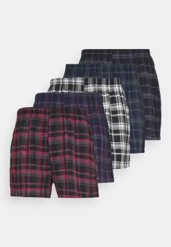 Pier One 5 Pack - Boxershort - Black /Dark Blue /Dark Green
