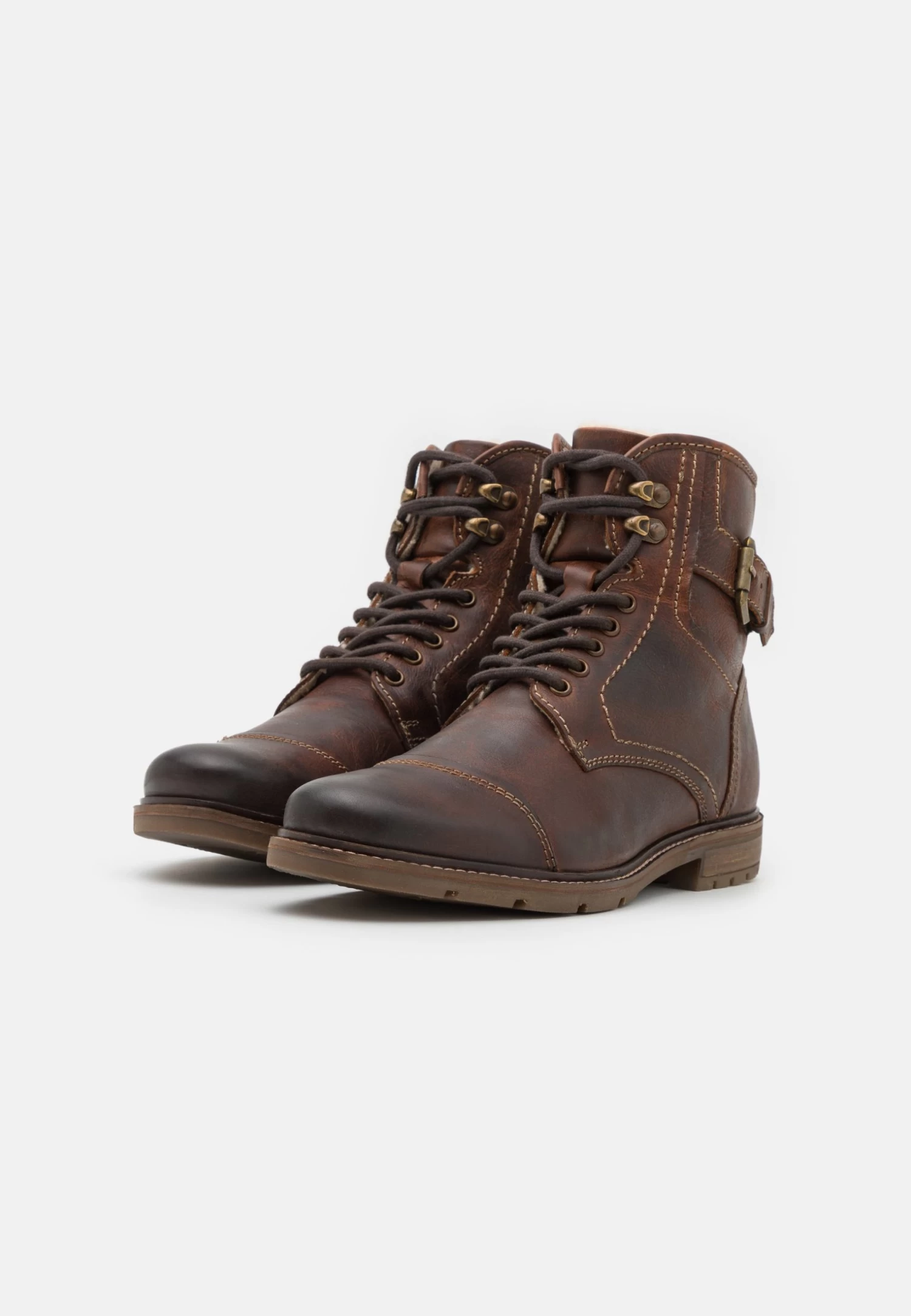 Pier One Leather - Veterboots - Brown 2 Pier One Leather - Veterboots - Brown - Afbeelding 2