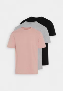 Pier One 3 Pack - T-Shirt Basic - Mottled Light Grey/Pink/Black -Pier One 99867f7702c549b5b66de9a87bff9eae scaled
