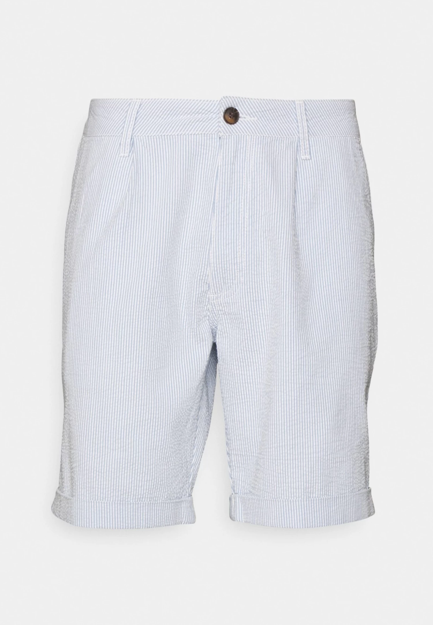 Pier One Pleated Seersucker Short - Shorts - Blue 4 Pier One Pleated Seersucker Short - Shorts - Blue - Afbeelding 4