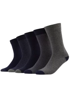 Pier One 5 Pack - Sokken - Dark Blue/Mottled Grey