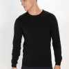 Pier One Basic Crewneck - Trui - Black