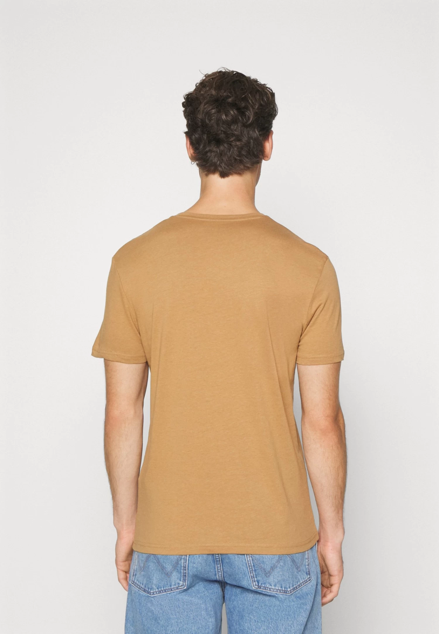 Pier One V Neck Bird Tonal 3 Pack - T-Shirt Basic - Light Brown/White/Dark Blue 2 Pier One V Neck Bird Tonal 3 Pack - T-Shirt Basic - Light Brown/White/Dark Blue - Afbeelding 2