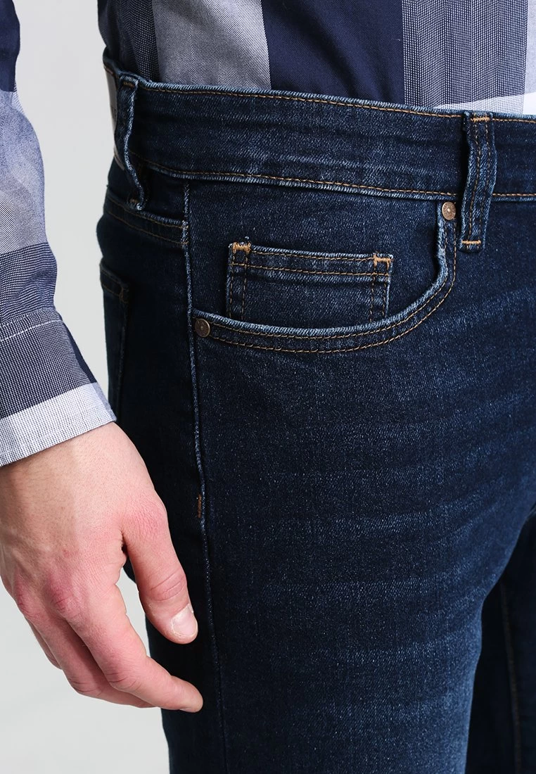 Pier One Basic - Straight Leg Jeans - Dark Blue Denim 4 Pier One Basic - Straight Leg Jeans - Dark Blue Denim - Afbeelding 4