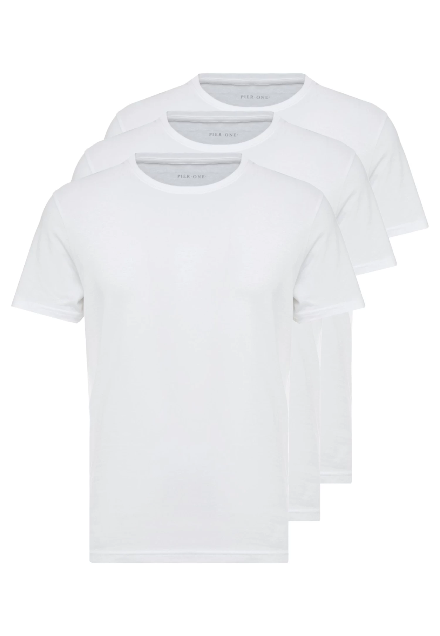 Pier One 3 Pack - T-Shirt Basic - White 1 Pier One 3 Pack - T-Shirt Basic - White