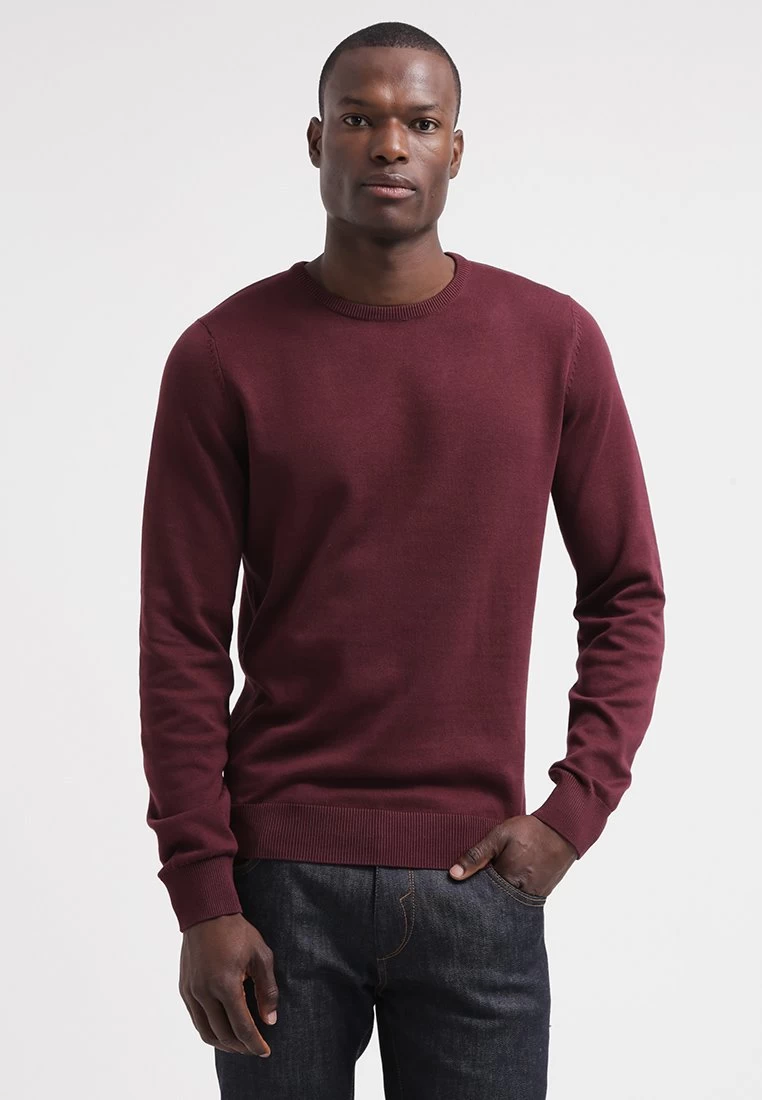 Pier One Basic Crewneck - Trui - Bordeaux 1 Pier One Basic Crewneck - Trui - Bordeaux
