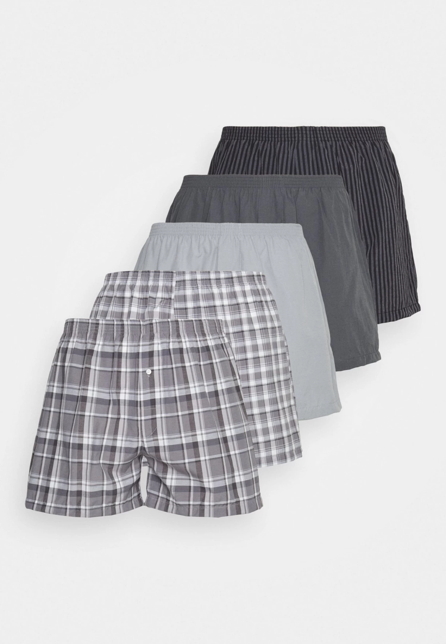 Pier One 5 Pack - Boxershort - Black/Grey/White 1 Pier One 5 Pack - Boxershort - Black/Grey/White